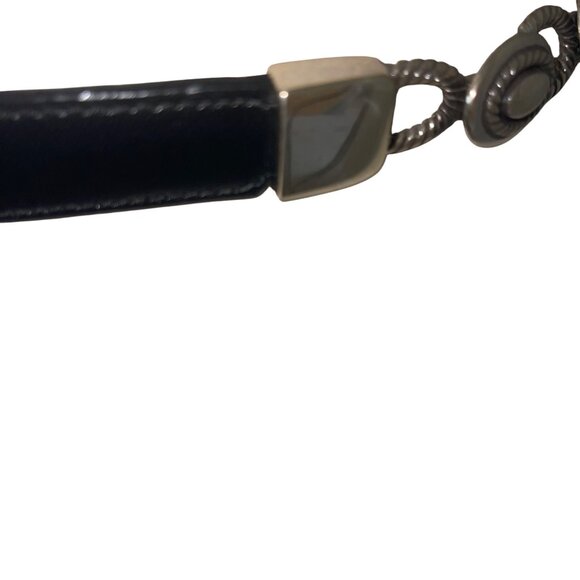 Brighton Vintage 1995 Womens Size S Black Tone Oval Metal Link Belt Casual main image 14